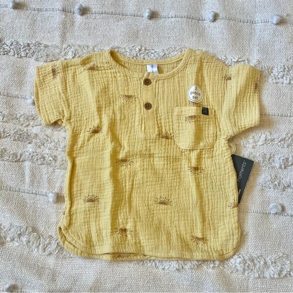 Modern Moments by Gerber Toddler Boy Casual Gauze Henley Tee size 18 months - Picture 2 of 4